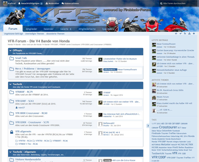 Neues VFR-Forum für die Honda V4-Bande ist online